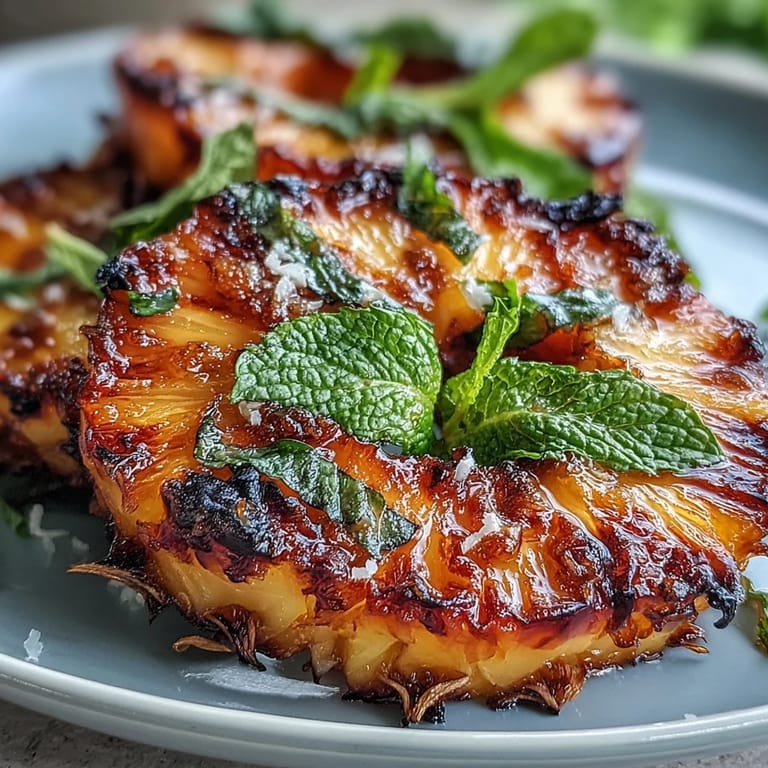 Sweet and spicy grilled pineapple topped with melting citrus yuzu kosho butter.